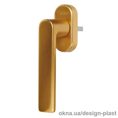 Противовзломная оконная ручка Rehau Linea Design золото